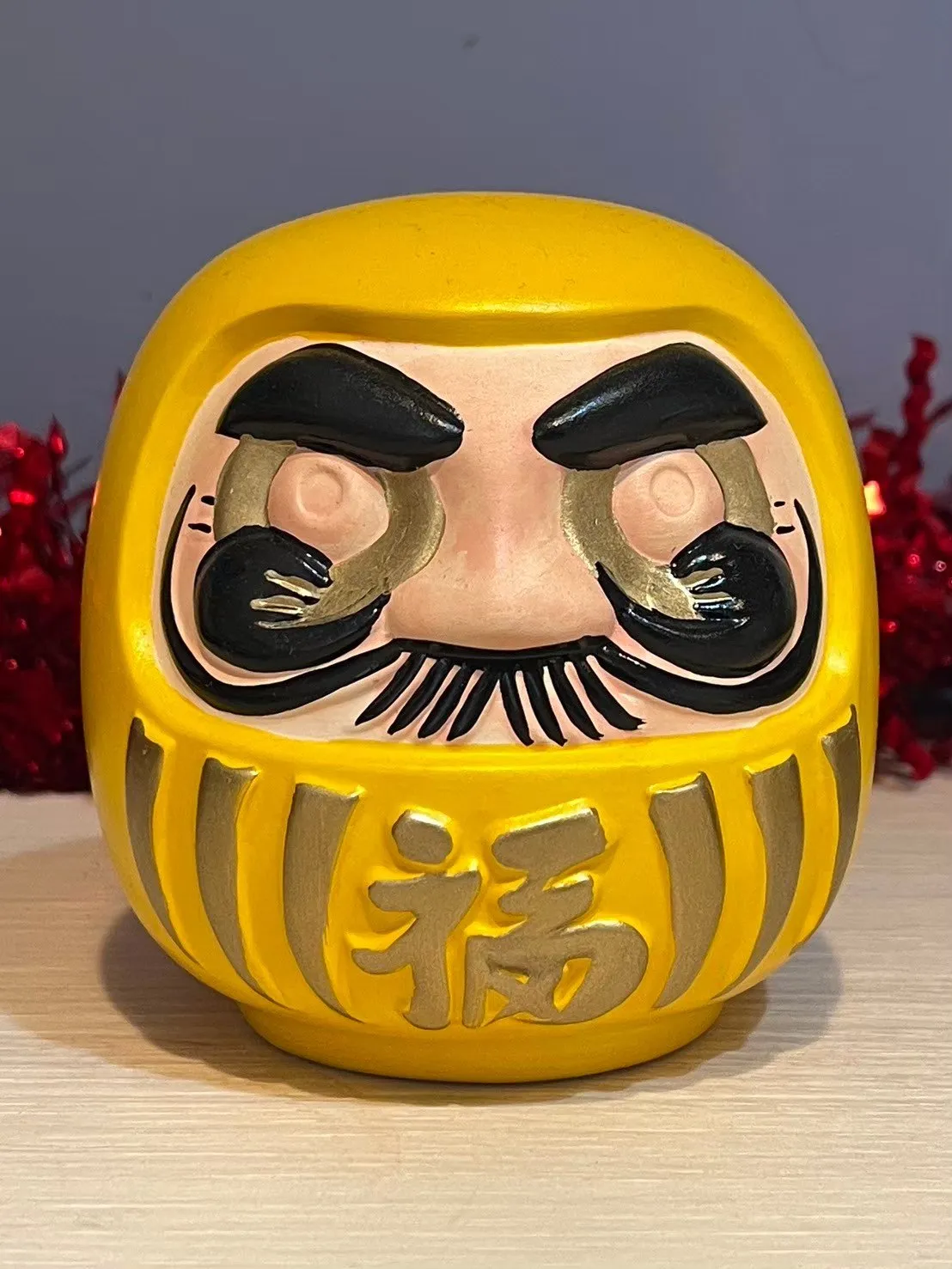 黃陶瓷 祈願招福不倒翁存錢筒八塗文創